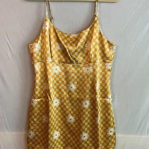 Wild Fable Yellow Daisy Slip Dress Juniors Size M
